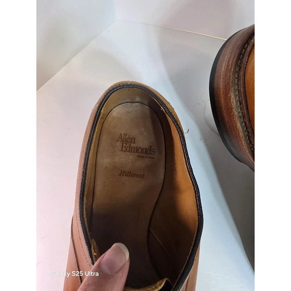 Allen Edmonds Hillcrest Men's Dress‎ Shoes Size 11 D Leather Walnut Brown